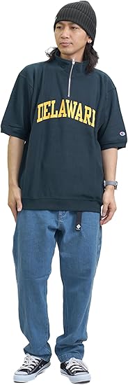 チャンピオン リバースウィーブ ハーフジップ　半袖スウェット Champion チャンピオン ハーフジップスウェット REVERSE WEAVE